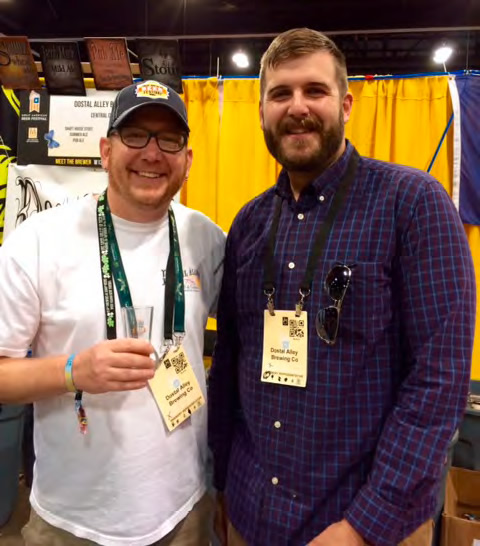 Brian Gillespie and Josh Cody at the Dostal Alley Booth
